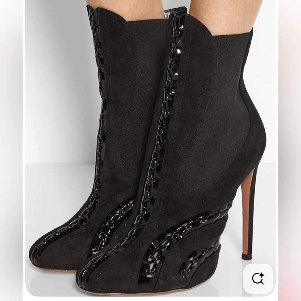 Alaïa ALAIA Ankle boots T.EU 40.5 Suede Black